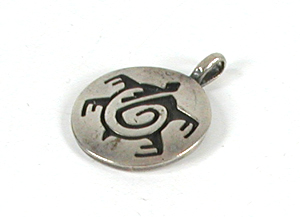 sterling silver overlay Turtle Pendant