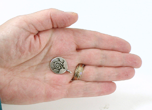 sterling silver overlay Turtle Pendant