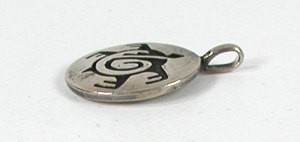 sterling silver overlay Turtle Pendant