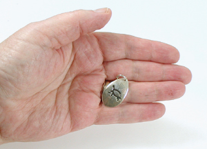 Authentic Native American sterling silver overlay Turtle Pendant by Navajo silversmith Tom Billy