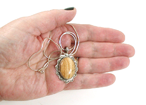 sterling silver and Jasper Pendant