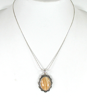 sterling silver and Jasper Pendant