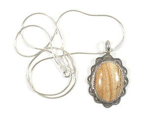 sterling silver and Jasper Pendant