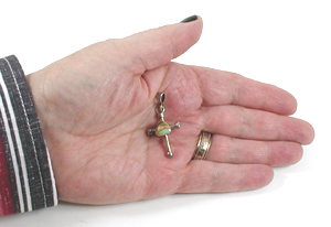 sterling silver Boulder Turquoise Cross Pendant