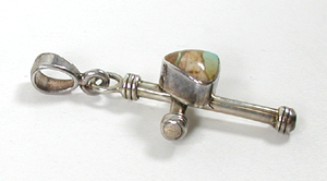 sterling silver Boulder Turquoise Cross Pendant