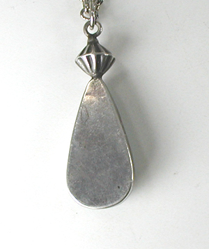 turquoise sterling silver pendant with 24 inch cable chain