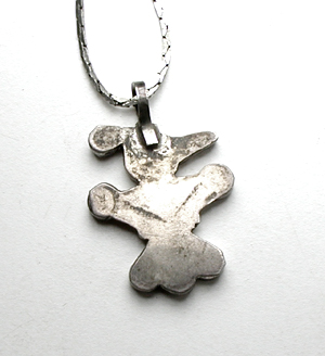 sterling silver thunderbird pendant with inlay and 21 inch cobra chain