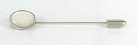 Vintage NOS  sterlling silver Mother of Pearl Stick Pin