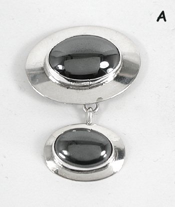 Vintage NOS sterlling silver two-piece pin