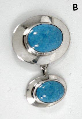 Vintage NOS sterlling silver two-piece pin