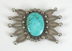 Vintage sterlling silver turquoise Pin