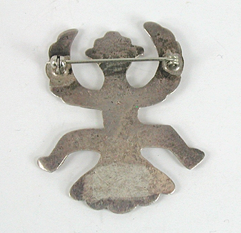 Vintage sand cast  sterlling silver Knifewing Pin