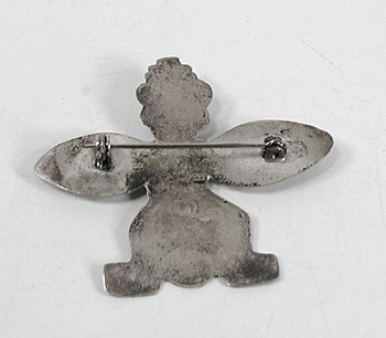 Vintage sterlling silver Knifewing Pin