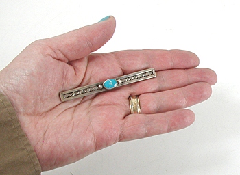 Vintage sterlling silver Turquoise Pin