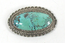 Vintage sterlling silver Turquoise Pin Pendant