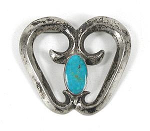 cast sterling silver Turquoise Pin