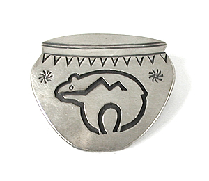sterling silver overlay Bear pin
