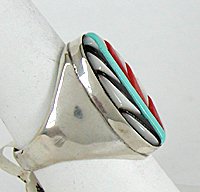 Vintage Inlay Sterling Silver ring