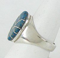 Authentic Vintage NOS Native American Denim Lapis Sterling Silver ring