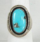 Vintage Sterling Silver turquoise rring size 10