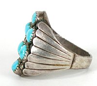 Vintage Sterling Silver Turquoise ring size 12 1/2 from the Cryer Creek Collection