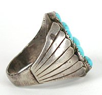 Vintage Sterling Silver Turquoise ring size 12 1/2 from the Cryer Creek Collection