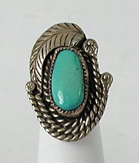 Navajo Sterling Silver  Turquoise Ring