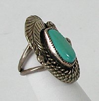 Navajo Sterling Silver  Turquoise Ring