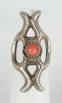 Authentic Vintage  Sterling Silver Carnelian Ring size 5 1/2