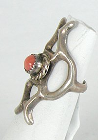 Authentic Vintage  Sterling Silver Carnelian Ring size 5 1/2