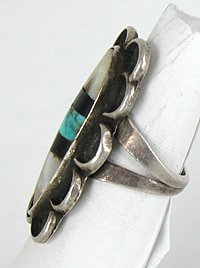 Authentic Sterling Silver Inlay ring