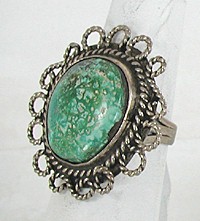 Authentic Vintage  Sterling Silver and Turquoise ring