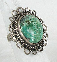 Authentic Vintage  Sterling Silver and Turquoise ring