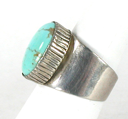 Authentic Native American Turquoise bracelet and Ring set by Navajo artisan Eugene Belone