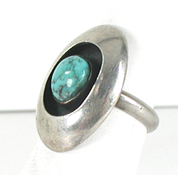 Sterling Silver Shadowbox Turquoise bracelet, Pendant and Ring set