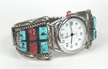 Hand made Native American Indian Jewelry; Navajo Sterling Silver bracelet