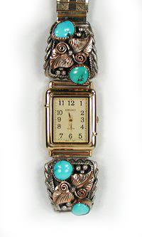 Navajo pawn turquoise watch