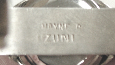 Authentic Native American Coral sterling silver watch cuff 6 1/2 inches by Zuni Wayne Cheama