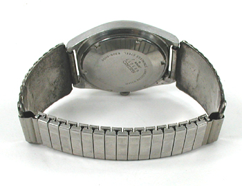 Vintage sterling silver inlay watch tips with expansion band and Seiko timepiece.