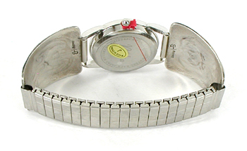 authentic Native American sterling silver overlay peyote bird watch tips by Navajo silversmith Harvey Austin Begay