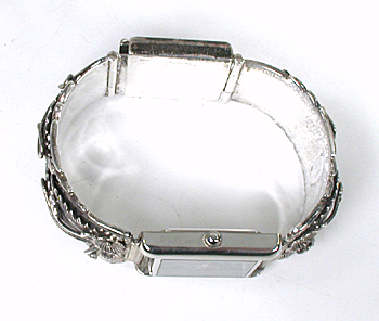 Authentic Native American Sterling Silver watch bracelet by Navajo silversmith Peterson Johnson