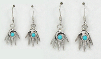 Sterling Silver navajo mystic hand earrings