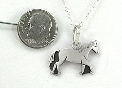 Native American Navajo Sterling Silver Horse pendant