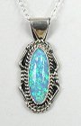 Navajo Sterling Silver opal pendant