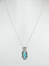 Native American Navajo  Sterling Silver Opal pendant
