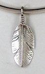 Native American Navajo Navajo Sterling Silver feather Pendant
