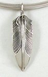 Authentic Native American Navajo Navajo Sterling Silver feather Pendant