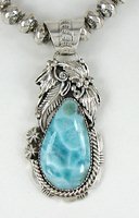 Authentic Native American Navajo larimar pendant