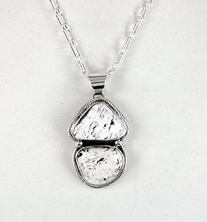 Authentic Native American White Buffalo Pendant by Navajo Lena Platero