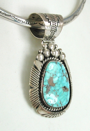Turquoise Pendant with large bail
